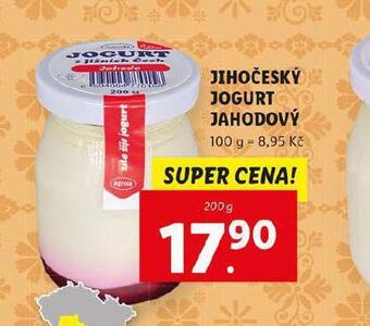 Lidl Jihočeský jogurt jahodový nabídka