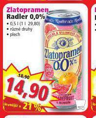 Norma Zlatopramen radler nabídka