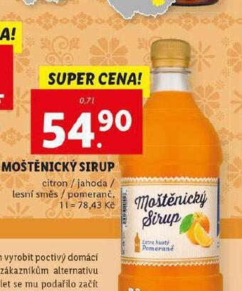 Lidl Moštěnický sirup nabídka