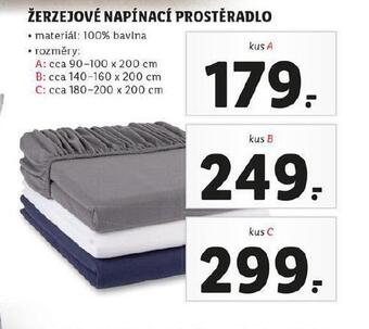 Lidl Žerzejové napínací prostěradlo 180-200x 200 cm nabídka