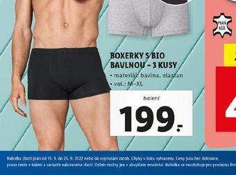 Lidl Boxerky s bio bavlnou nabídka