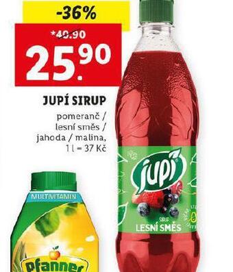 Lidl Jupí sirup nabídka