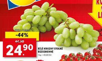 Lidl Bílé hrozny stolní bezsemenné nabídka
