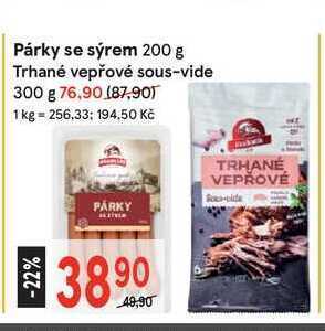 Žabka Krahulík párky se sýrem 200 g nabídka