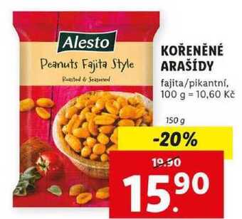 Lidl Kořeněné arašídy, 150 g nabídka