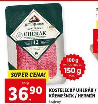 Lidl Kostelecký uherák / křemešník / hermín, 100 g nabídka