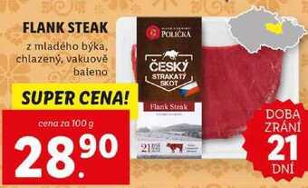 Lidl Flank steak, cena za 100 g nabídka