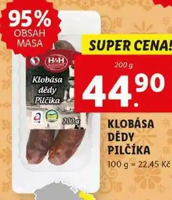 Lidl Klobása dědy pilčíka, 200 g nabídka