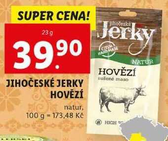 Lidl Jihočeské jerky hovězí, 23 g nabídka