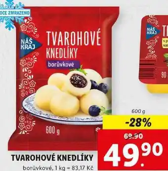 Lidl Tvarohové knedlíky, 600 g nabídka