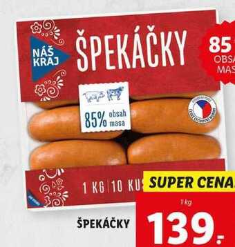 Lidl Špekáčky, 1 kg nabídka