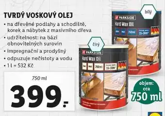 Lidl Tvrdý voskový olej, 750 ml nabídka