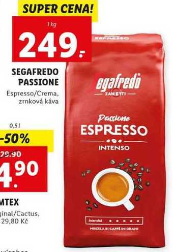 Lidl Segafredo passione, 1 kg nabídka