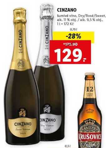 Lidl Cinzano, 0,75 l nabídka