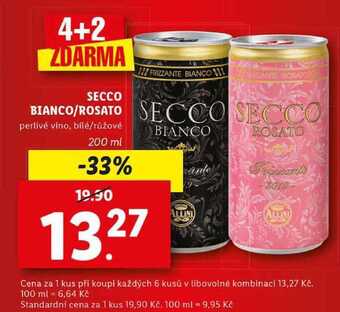 Lidl Secco bianco/rosato, 200 ml nabídka