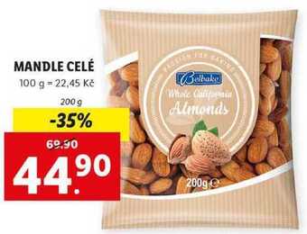 Lidl Mandle celé, 200 g nabídka