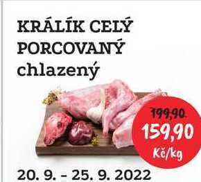 RABBIT řeznictví Králík celý porcovaný, 1 kg nabídka
