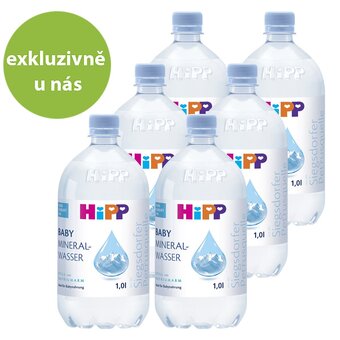 Hipp baby přírodní minerální voda neperlivá multipack (6×1 l)