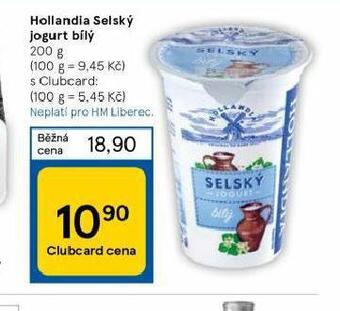 Tesco Hollandia selský jogurt bílý nabídka