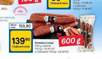 Tesco Klobása csabai nabídka