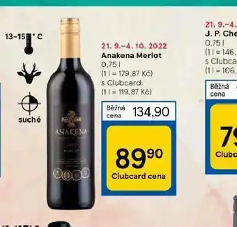 Tesco Anakana merlot nabídka