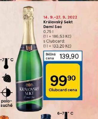 Tesco Královský sekt demi sec nabídka