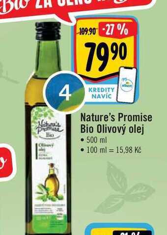 Albert Nature's promise bio olivový olej 500 ml nabídka