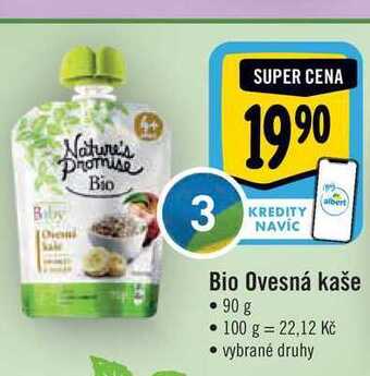 Albert Bio ovesná kaše 90 g nabídka