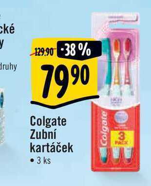 Albert Colgate zubní kartáček • 3 ks nabídka
