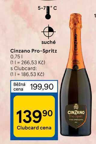Tesco Cinzano pro-spritz 0.75 1 nabídka
