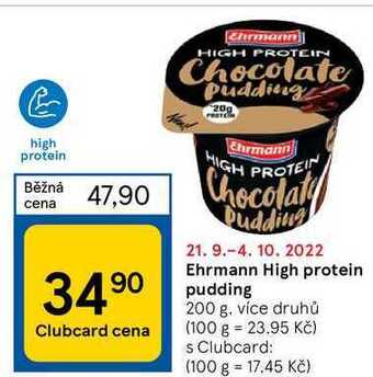 Tesco Ehrmann high protein pudding 200 g nabídka
