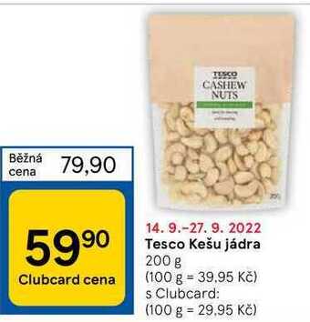 Tesco Tesco kešu jádra 200 g nabídka