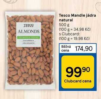 Tesco Tesco mandle jádra natural 500 g nabídka