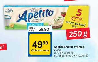 Tesco Apetito smetanové maxi 250 g nabídka