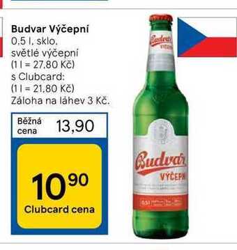 Tesco Budvar výčepní 0,5 l nabídka