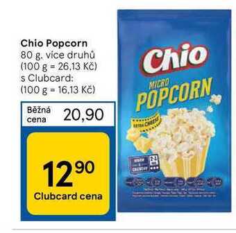 Tesco Chio popcorn 80 g nabídka