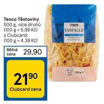 Tesco Tesco těstoviny 500 g nabídka