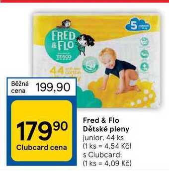 Tesco Fred & flo dětské pleny junior, 44 ks nabídka