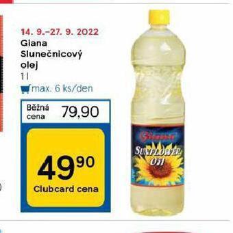 Tesco Giana slunečnicový olej nabídka