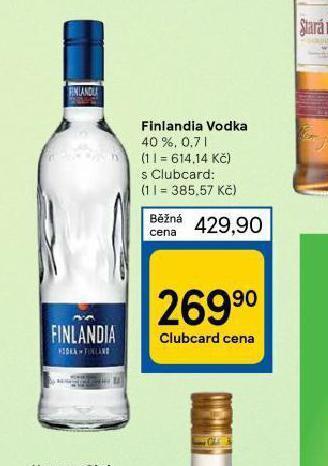Tesco Finlandia vodka nabídka