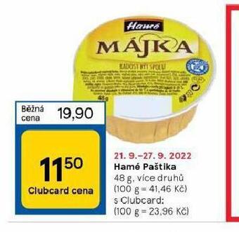 Tesco Hamé paštika nabídka