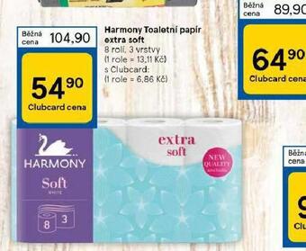 Tesco Harmony toaletní papír nabídka