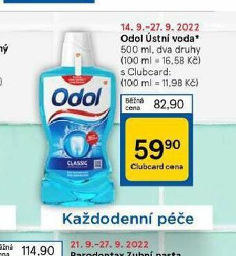 Tesco Odol ústní voda nabídka