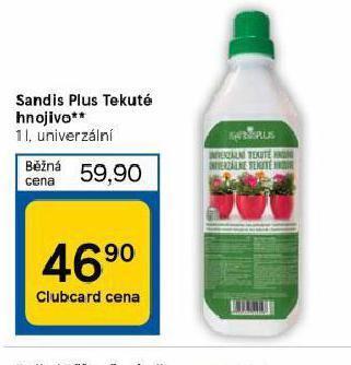 Tesco Sandis plus tekuté hnojivo nabídka
