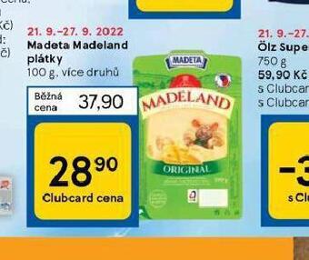 Tesco Madeta madeland plátky nabídka