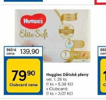 Tesco Huggies dětské pleny nabídka