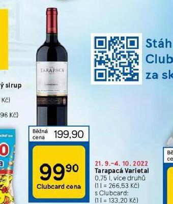 Tesco Tarapacá varietal nabídka