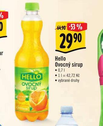 Jip Hello ovocný sirup nabídka