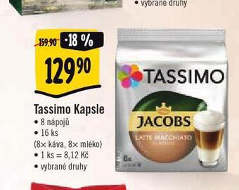 Jip Kávové kapsle tassimo nabídka