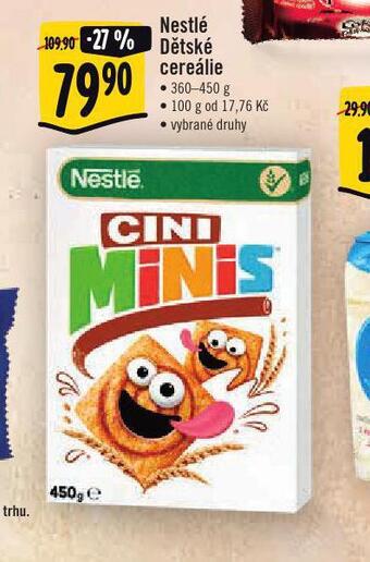 Jip Nestlé dětské cereálie nabídka